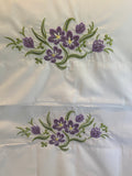 Spring crocus spray pillowcase set