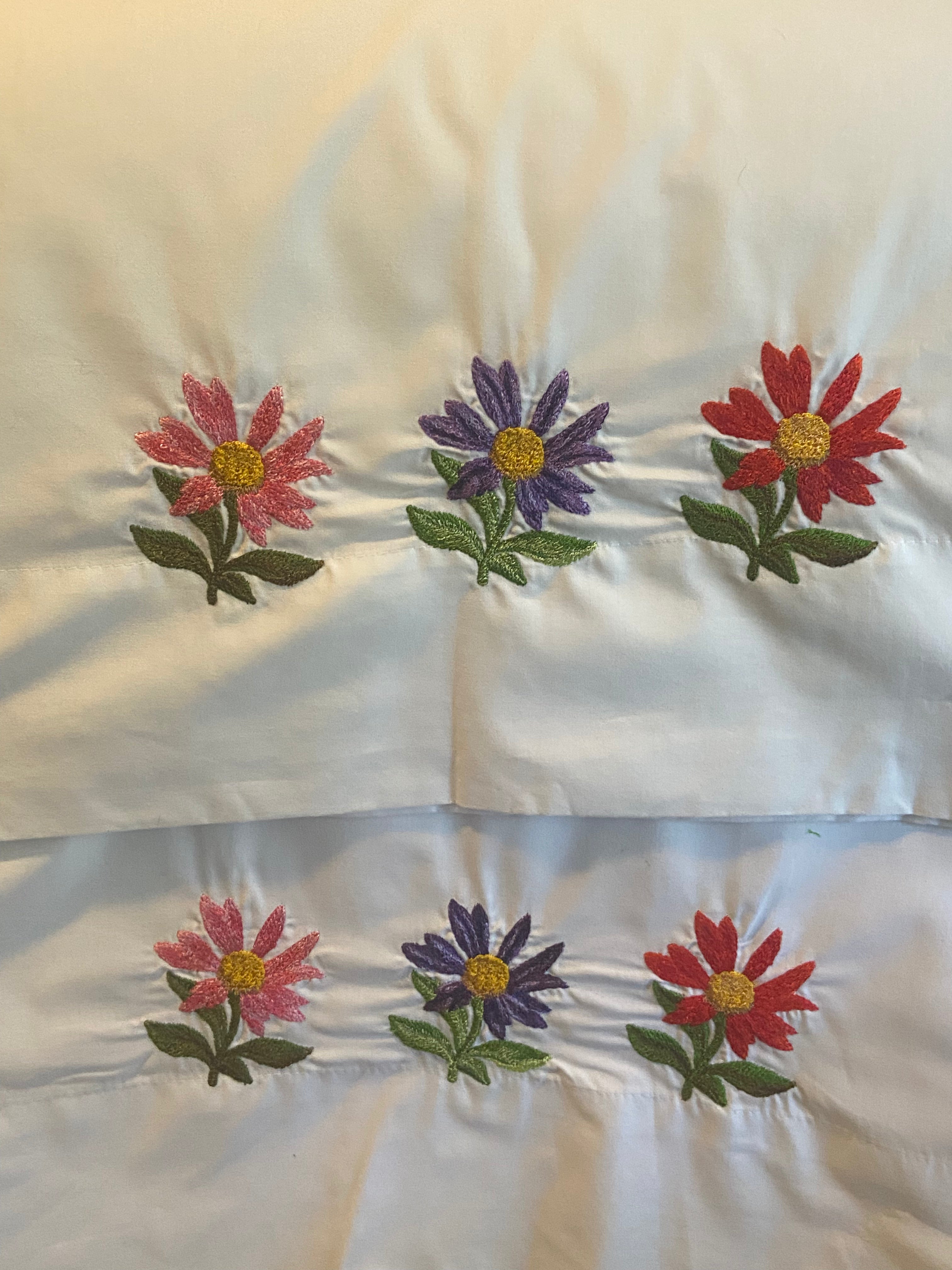 Sea Asters on pillowcases set