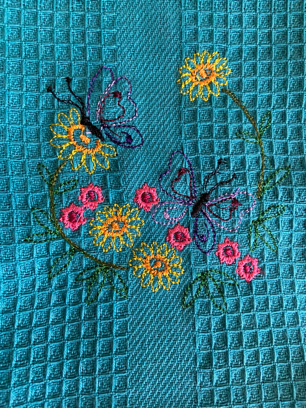 Summer Flowers Kitchen Towel