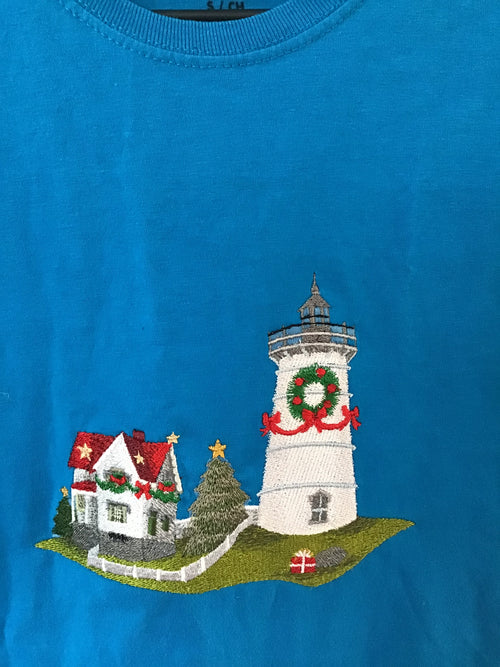 Christmas Lighthouse Embroidery