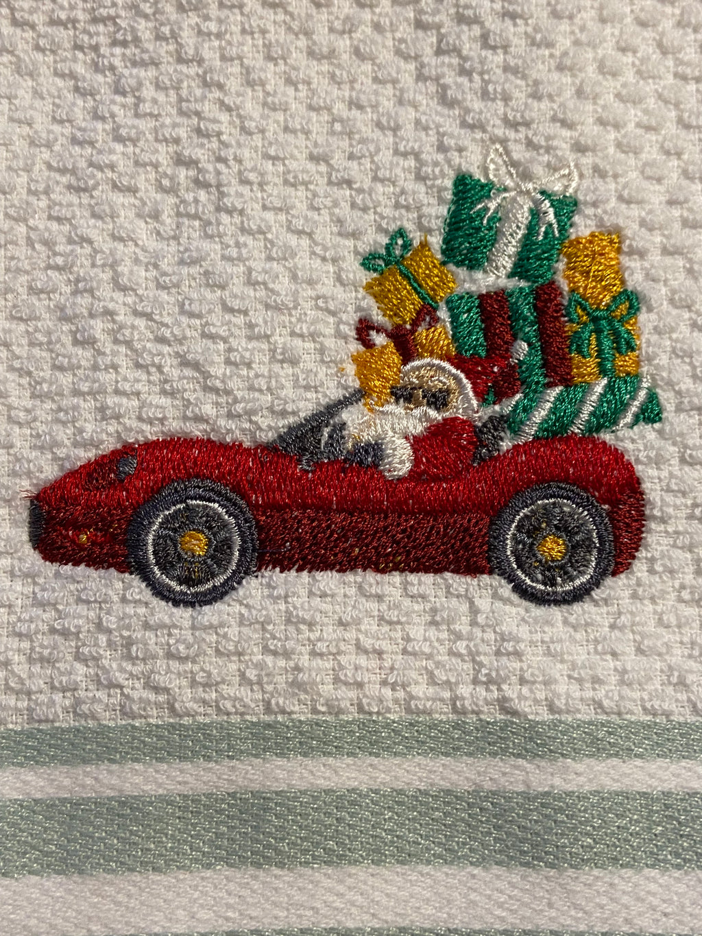 Santa's Christmas Delivery kitchen towel