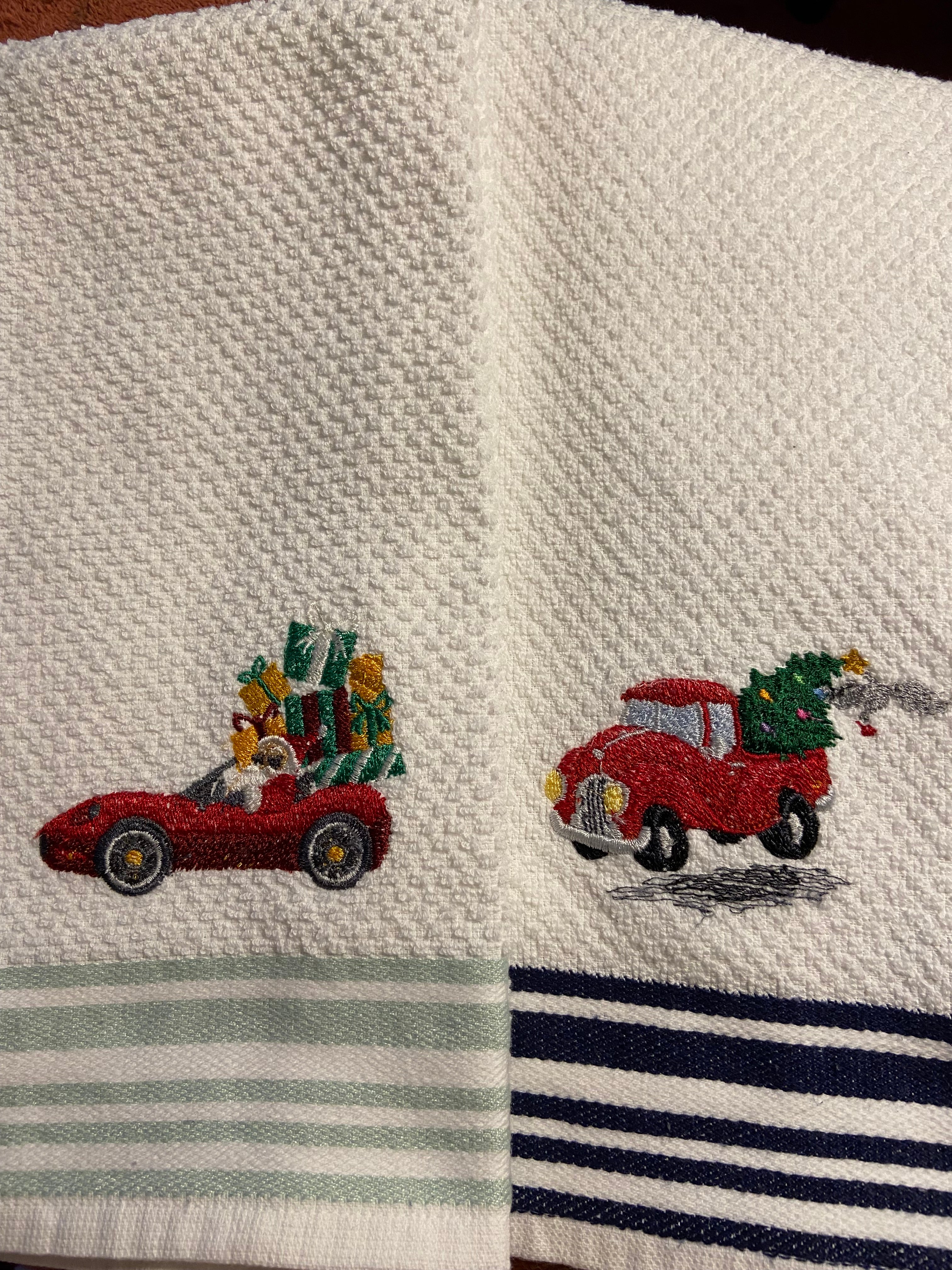 Santa's Christmas Delivery kitchen towel