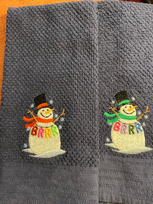 BRRR Snowman Kitchen Towel