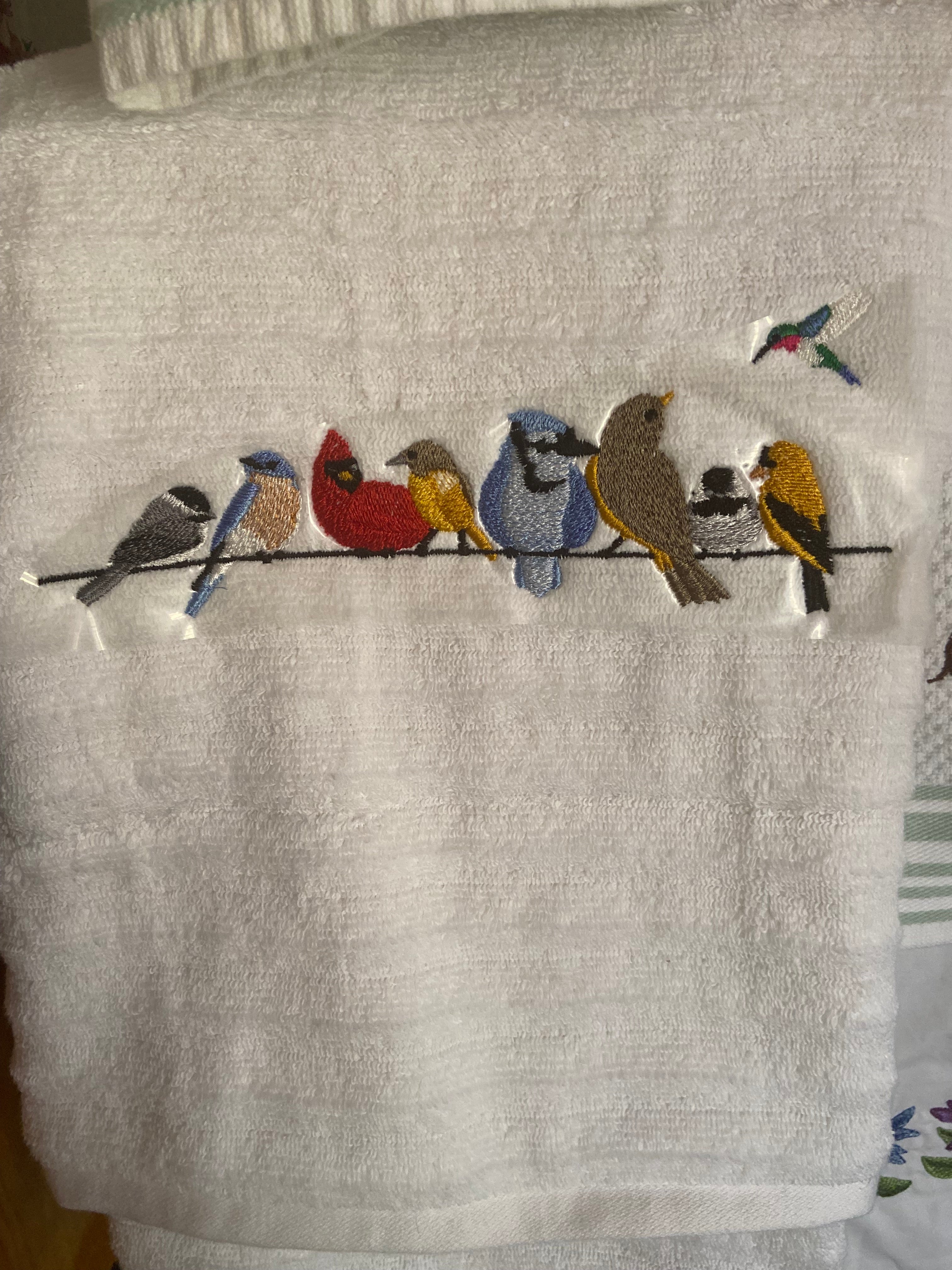 Birds on Wire Kitchen Towel