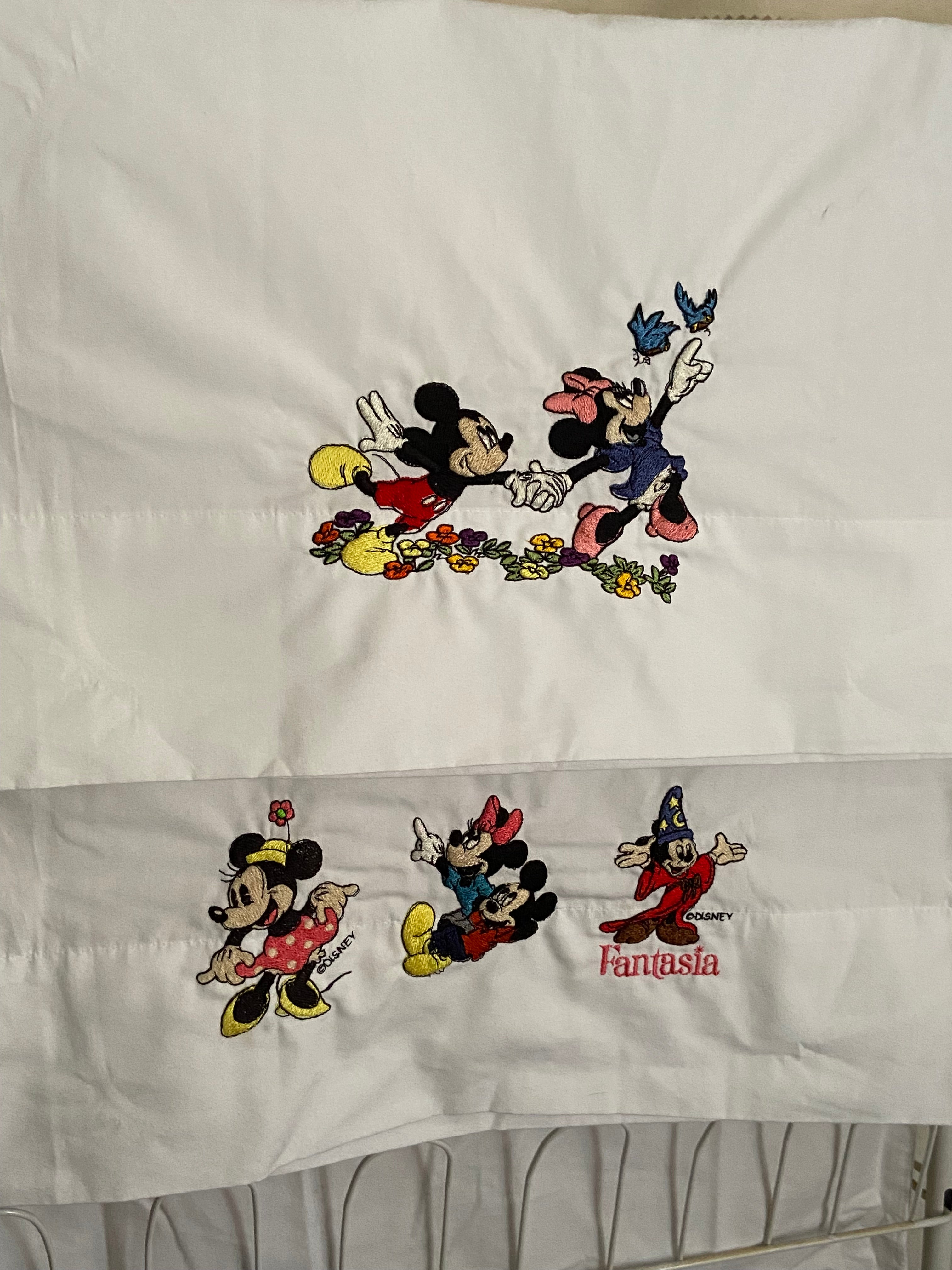 Minnie and Micky mouse pillowcases